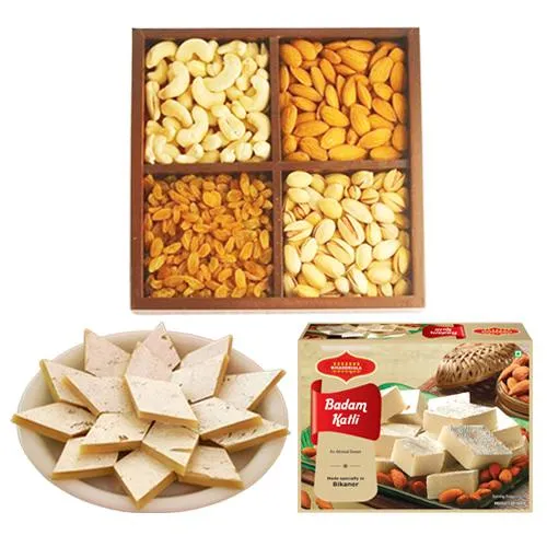 Badam Katli from Bikanervalas with Assorted Dry Fruits