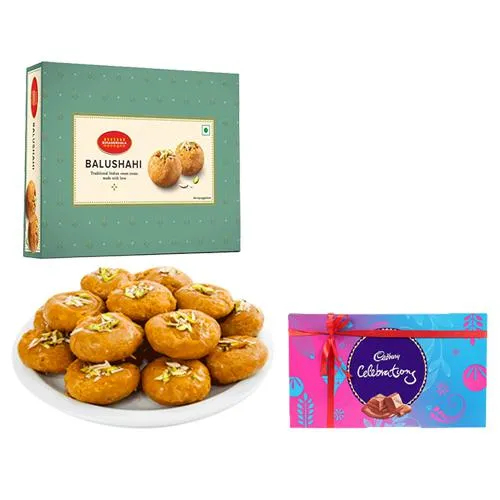 Balushahi from Bikanervalas with Cadbury Celebration