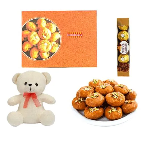 Balushahi from Bikanervalas with Teddy N Ferrero Rocher