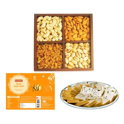 Bikanervalas Kaju Kesar Katli with Mixed Dry Fruits