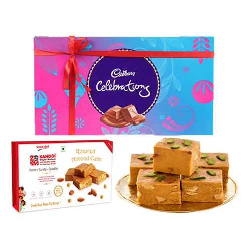 Roasted Almond Cube from Kandoi Bhogilal Mulchand with Cadbury Celebration