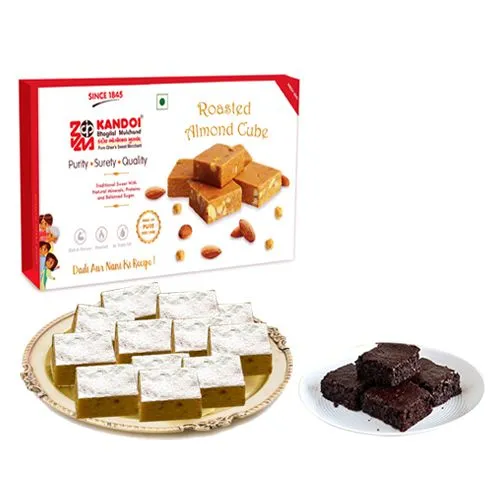 Roasted Almond Cube from Kandoi Bhogilal Mulchand N Brownies Combo