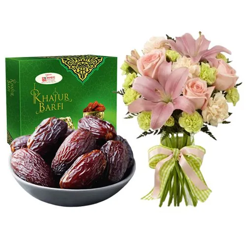 Diet Dates from Kandoi Bhogilal Mulchand with Flowers Bouquet