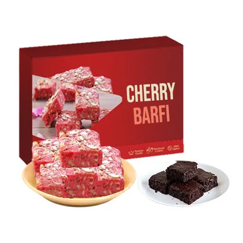 Cherry Barfi from Mohanlals Mithaiwala with Browine