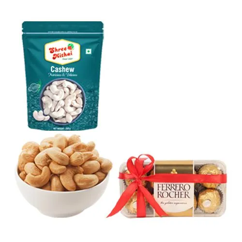 Kaju King from Shree Mithai with Ferrero Rocher