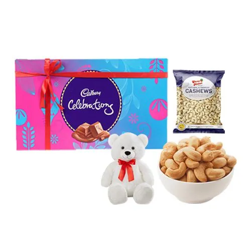 Kaju King from Shree Mithai with Teddy  N  Cadbury Celebration