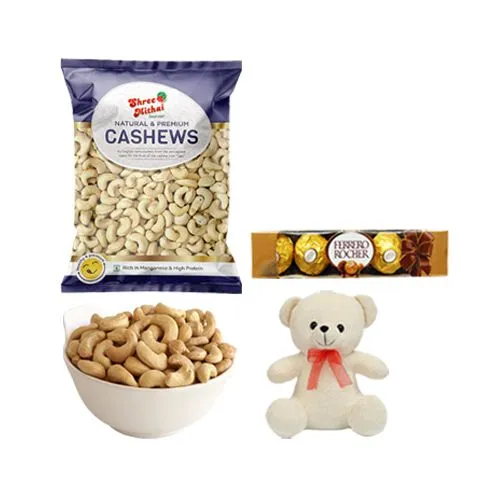 Kaju King from Shree Mithai with Teddy  N  Ferrero Rocher