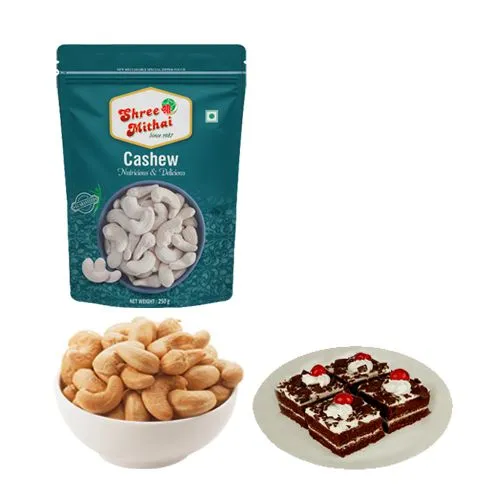 Kaju King from Shree Mithai with Chocolate Pastry