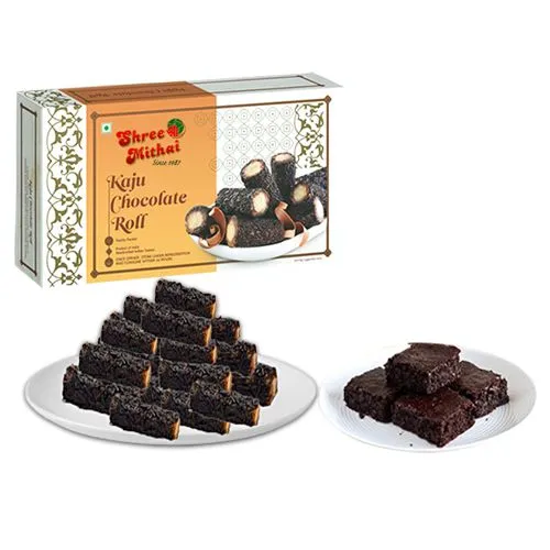 Kaju Choco Roll from Shree Mithai with Brownie