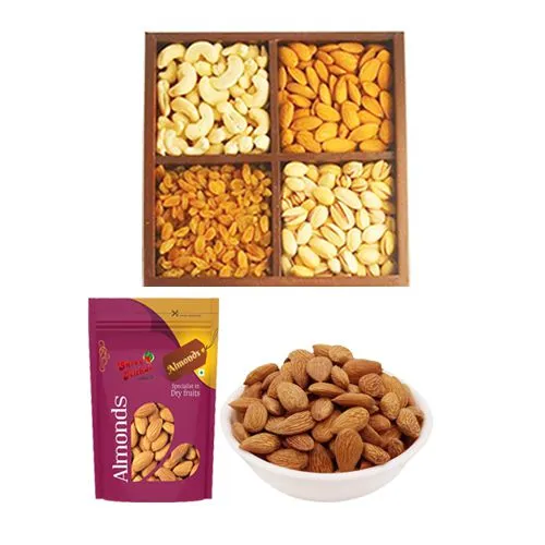 Royal Almond Treat from Shree Mithai with Assorted Dry Fruits