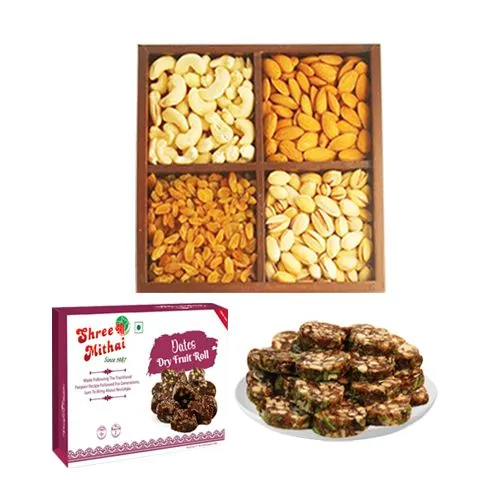 Dry Fruit Dates Roll from Shree Mithai with Assorted Dry Fruits