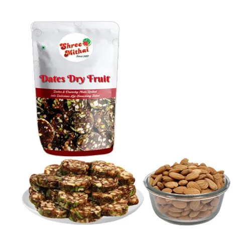 Dry Fruit Dates Roll from Shree Mithai with Crunchy Almonds