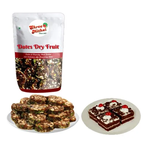 Dry Fruit Dates Roll from Shree Mithai with Chocolate Pastry