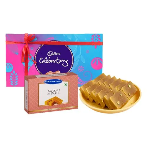 Mysurpa from Sri Krishna Sweets with Cadbury Celebration