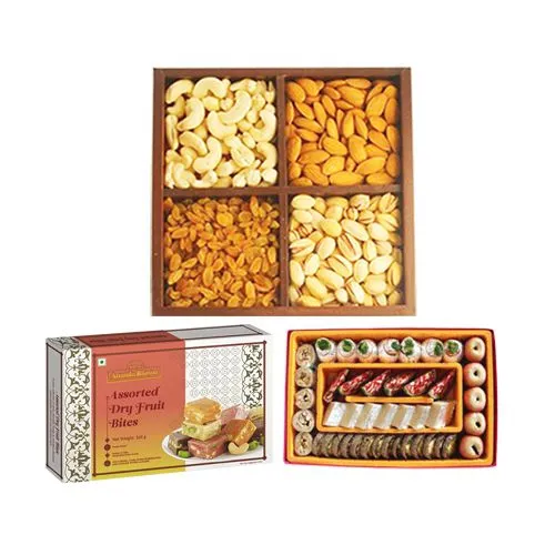 Assorted Sweets from Adyar Ananda Bhawan with Assorted Dry Fruits
