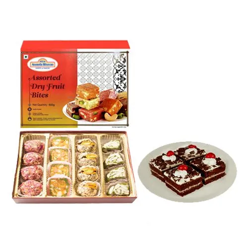 Assorted Sweets from Adyar Ananda Bhawan with Chocolate Pastry