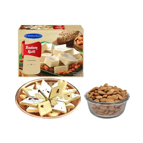 Badam Kathli from Sri Krishna Sweets with Crunchy Almonds