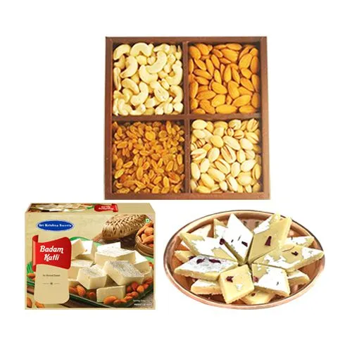 Badam Kathli from Sri Krishna Sweets with Mixed Dry Fruits