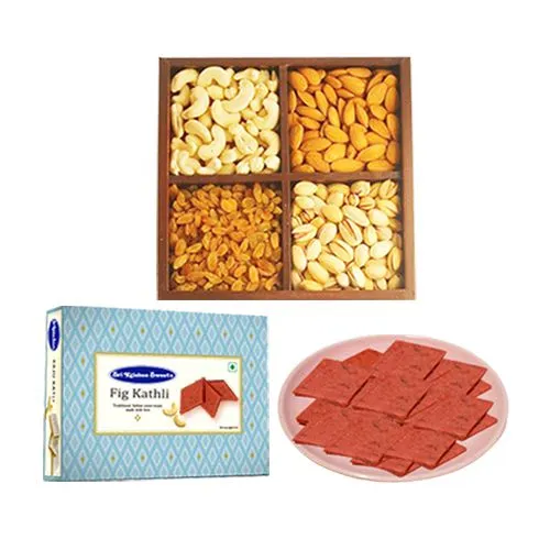 Fig Kathli from Sri Krishna Sweets with Assorted Dry Fruits