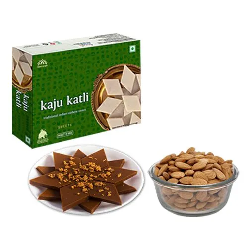 Palmsugar Kaju Kathily from Adyar Ananda Bhawan with Crunchy Almonds