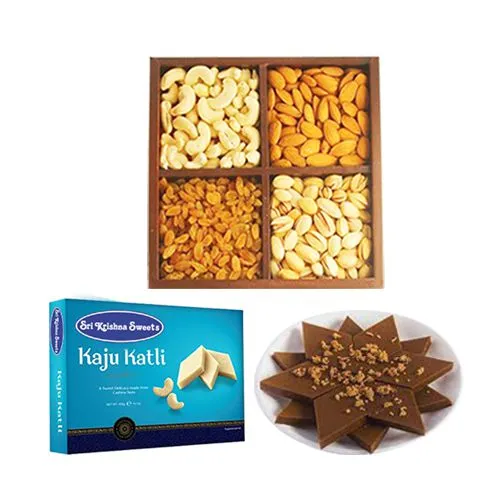 Karupatti Katli from Sri Krishna Sweets with Mixed Dry Fruits