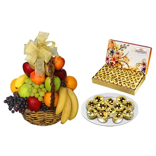 Dry Fruit Honey Dew from Adyar Ananda Bhawan with Fresh Fruit Basket