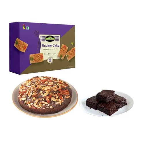 Badam Cake from Adyar Ananda Bhawan with Browine