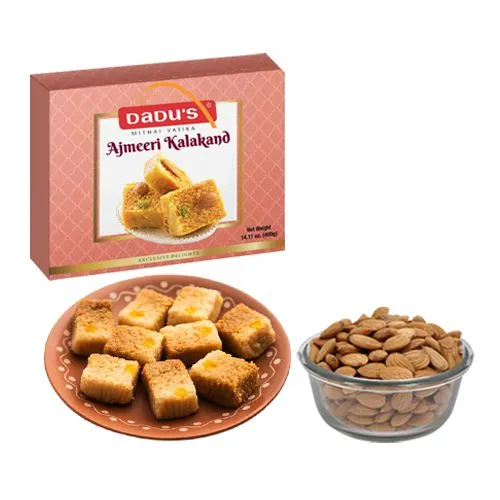 Ajmeeri Kalakand from Dadus with Crunchy Almonds