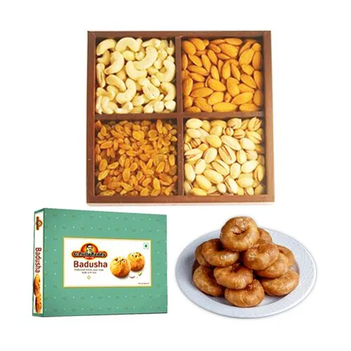 Badusha from G Pulla Reddy with Assorted Dry Fruits