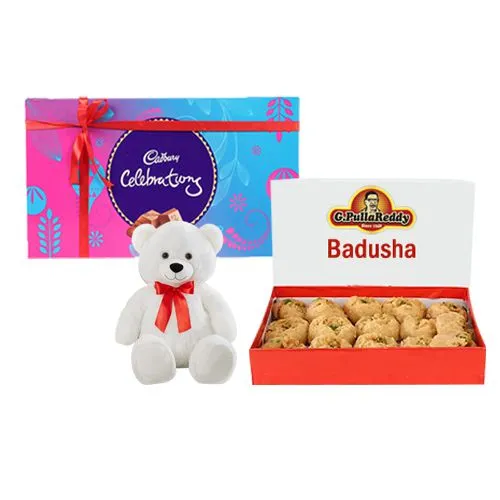 Badusha from G Pulla Reddy with Teddy N Cadbury Celebration