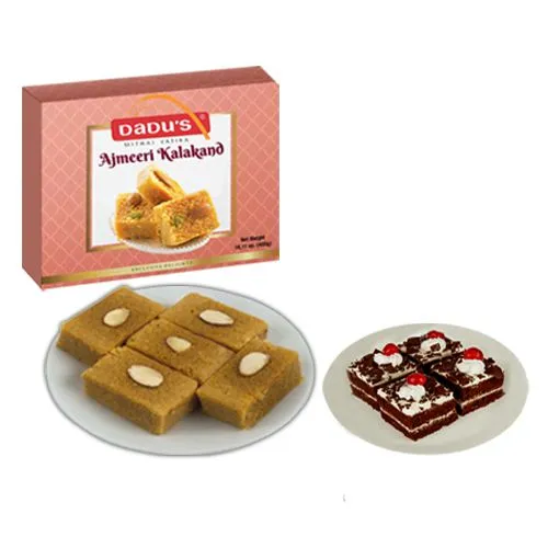 Ajmeeri Kalakand from Dadus with Chocolate Pastry