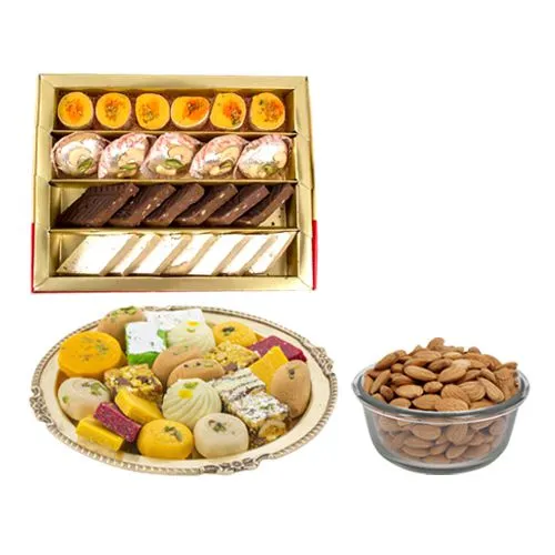Assorted Sweets from G Pulla Reddy with Crunchy Almonds