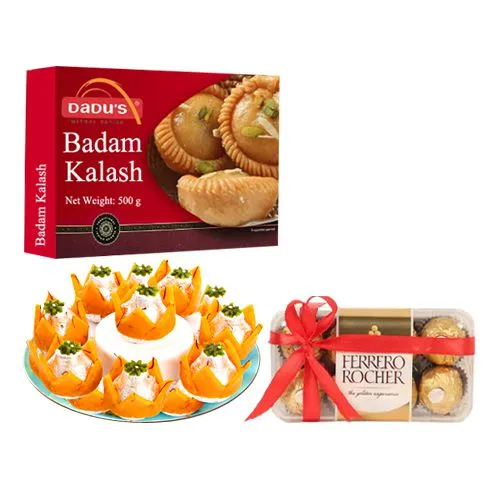 Badam Kalash from Dadus with Ferrero Rocher