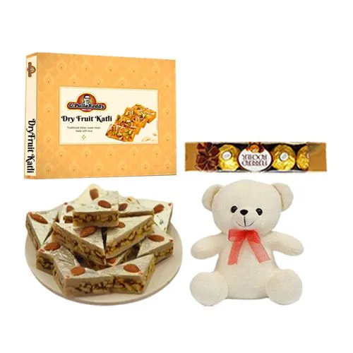 DryFruit Katli from G Pulla Reddy with Teddy N Ferrero Rocher