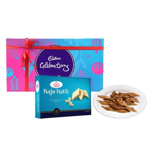 Peppery Cashew Burfi from Almond House with Cadbury Celebration