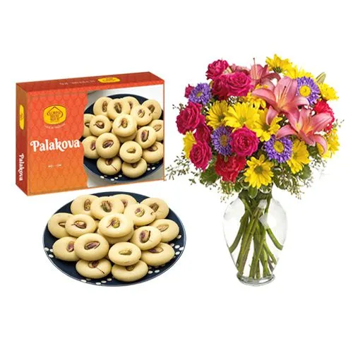 Palakova from Almond House with Mixed Flower Arrangement