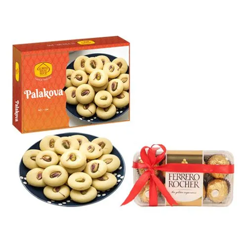 Palakova from Almond House with Ferrero Rocher