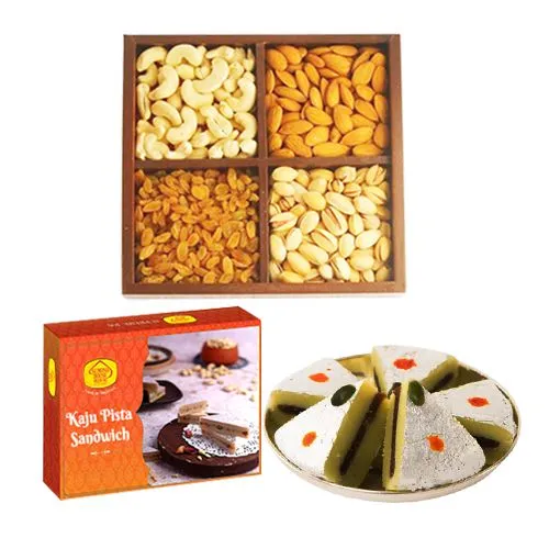 Kaju Pista Sandwich from Almond House with Assorted Dry Fruits