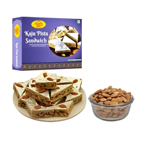 Kaju Pista Sandwich from Almond House with Crunchy Almonds