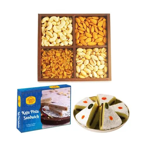 Kaju Pista Sandwich from Almond House with Mixed Dry Fruits