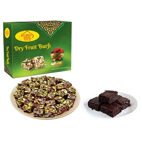 Dry Fruit Burfi from Almond House with Brownies