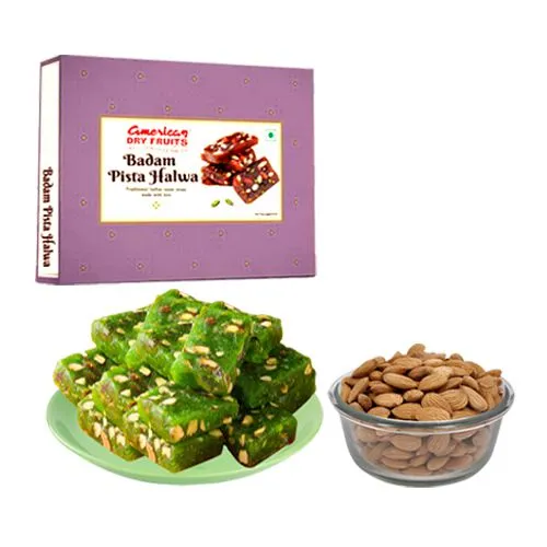 Badam Pista Halwa from American Dry Fruits with Crunchy Almonds