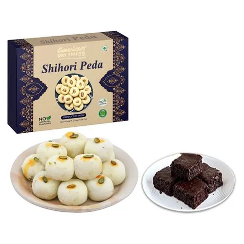 Shihori Peda from American Dry Fruits with Brownies
