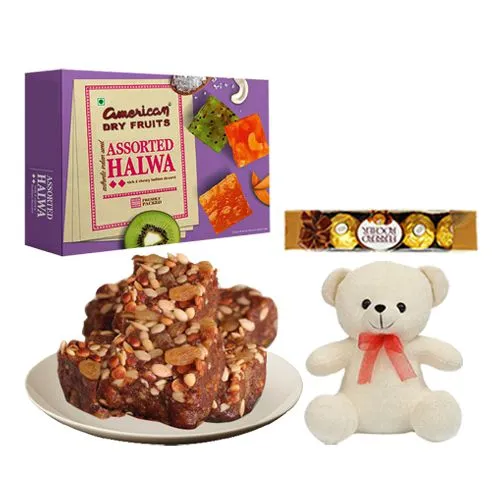 Sugarfree Dry Fruit Halwa from American Dry Fruits with Teddy N  Ferrero Rocher
