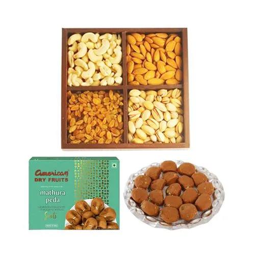Mathura Peda from American Dry Fruits with Assorted Dry Fruits