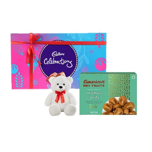 Mathura Peda from American Dry Fruits with Teddy N Cadbury Celebration