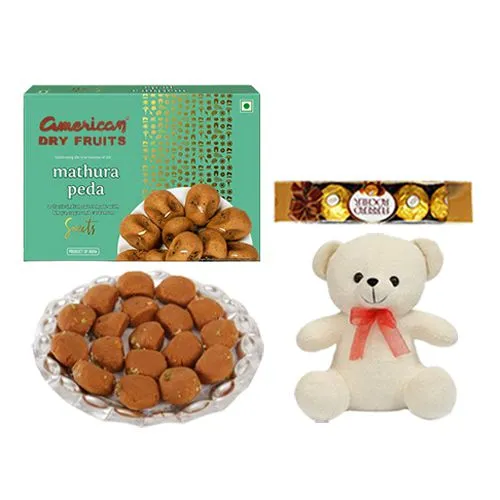 Mathura Peda  American Dry Fruits with Teddy N Ferrero Rocher Chocolate