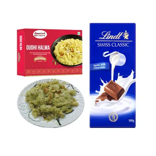 Dudhi Halwa from American Dry Fruits with Lindt Excellence Chocolate Bar