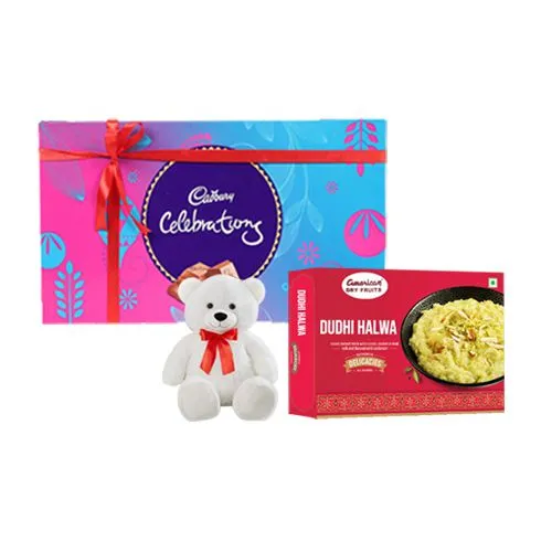 Dudhi Halwa from American Dry Fruits with Teddy N Cadbury Celebration