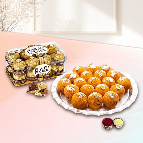 Haldirams Laddoo N Ferrero Rocher Chocolates